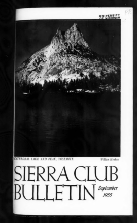 Sierra Club Bulletin 1955 Vol 40 No 7 September cover